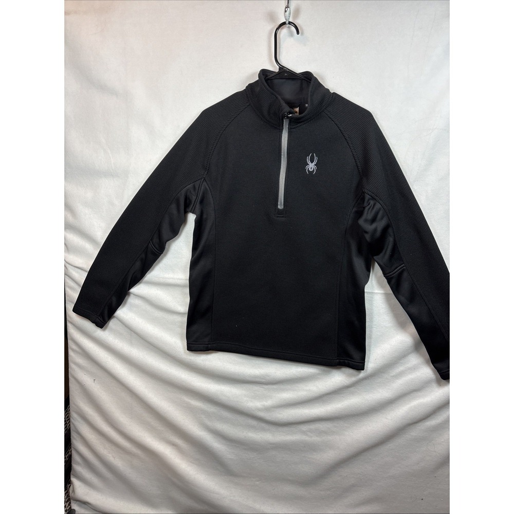 Spyder Men's‎ Black 1/4 Zip Performance Pullover Fleece Jacket M